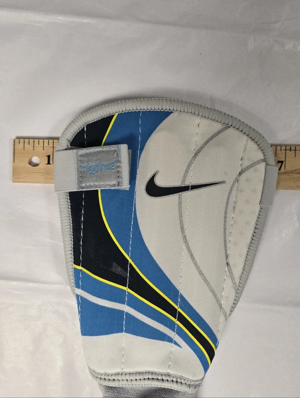 Nike Blue White Yellow Youth Shin Guard Sleeve M